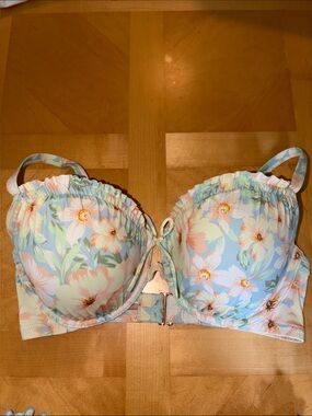 Shade & Shore Floral Underwire Bikini Set – 36DD Top / Medium Bottom
